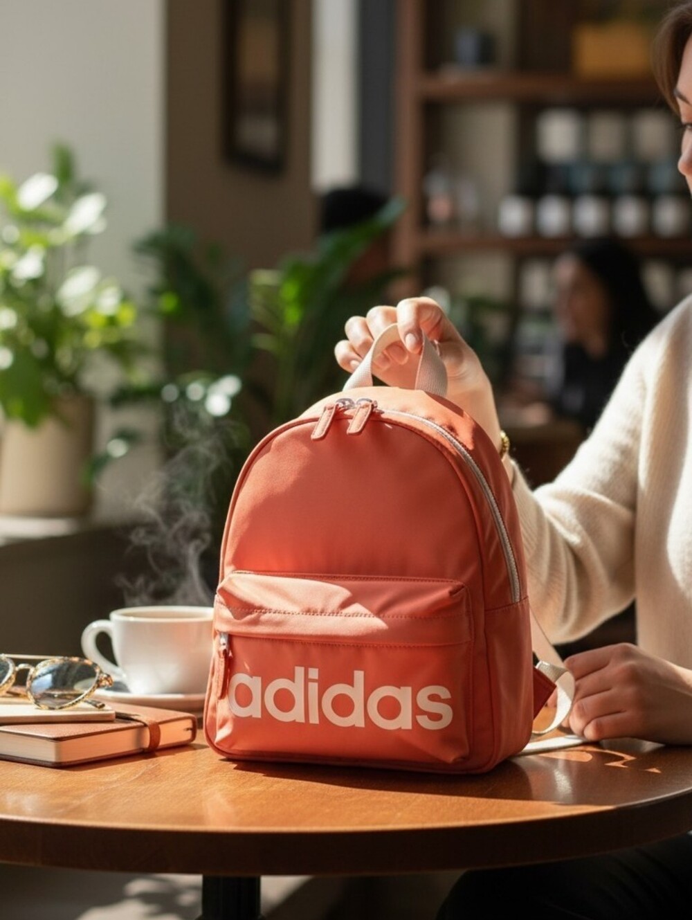 Adidas Women's Mini Sports Backpack in Coral